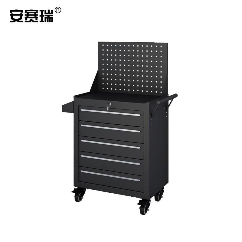 安赛瑞 200229 汽修工具车 重型工具柜推车 5抽柜黑色+背板按辆销售