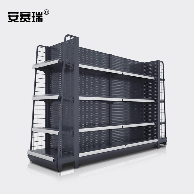 安赛瑞 200413 超市货架展示架 90×65×175cm 双面主架4层按个销售