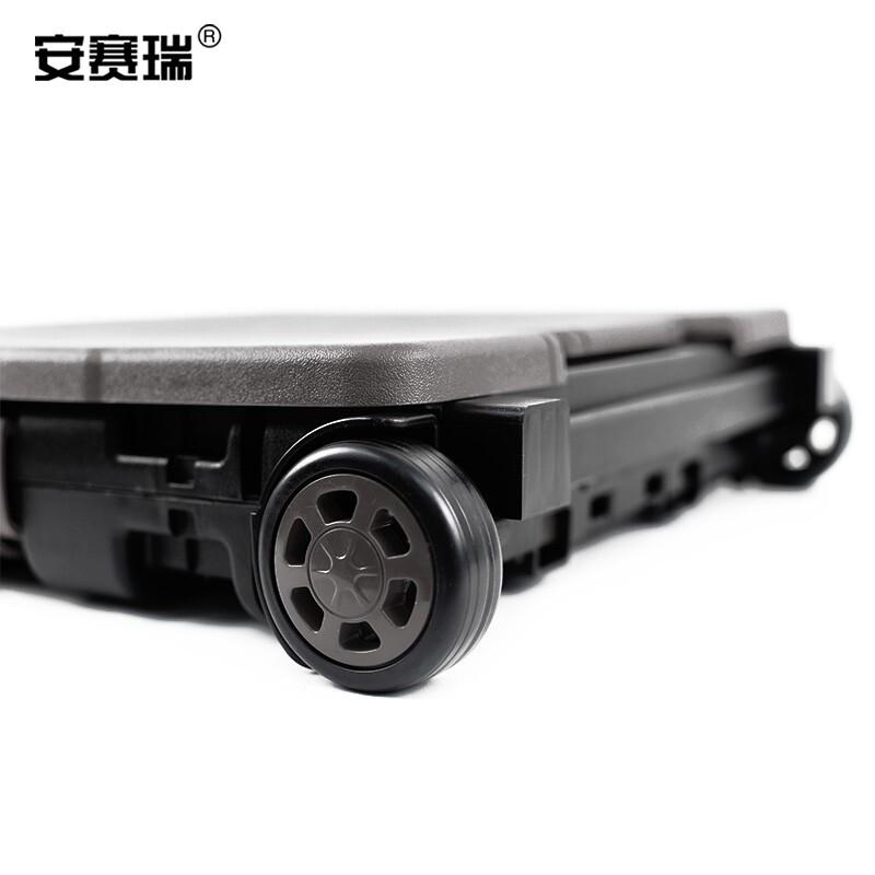 安赛瑞 200481 折叠购物车 拖货折叠手拉车 两轮带盖 大号全黑按（辆）销售