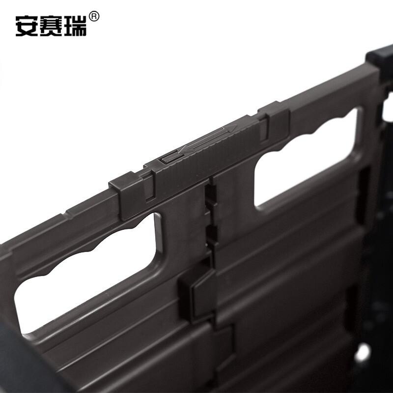 安赛瑞 200481 折叠购物车 拖货折叠手拉车 两轮带盖 大号全黑按（辆）销售