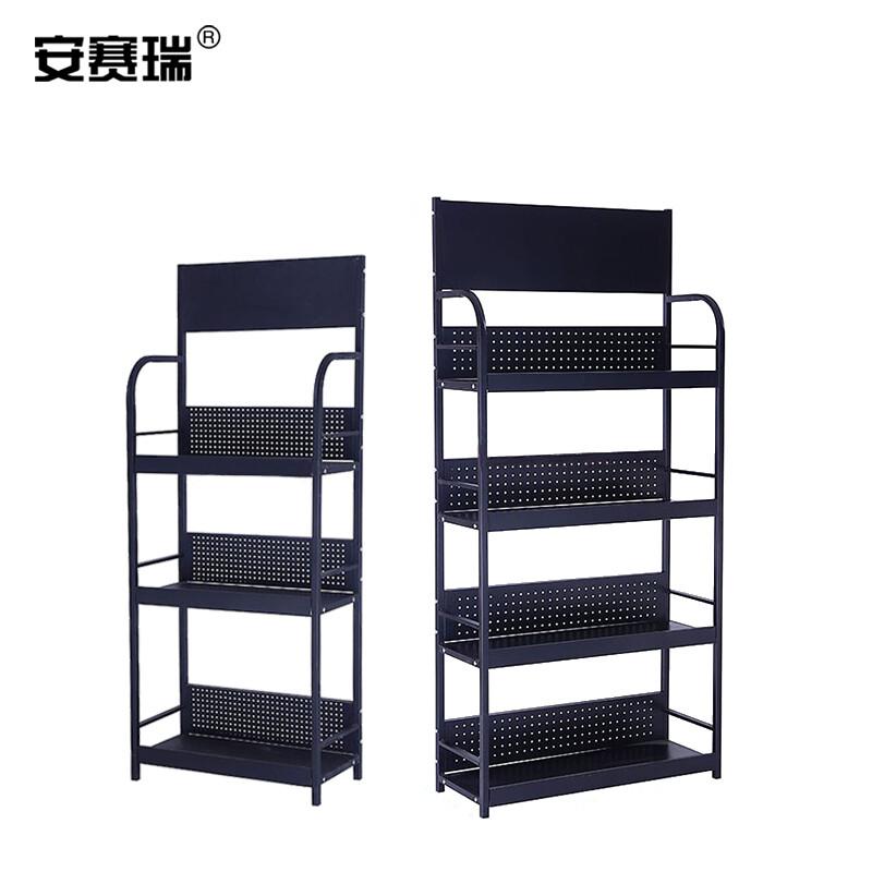 安赛瑞 28383 轻型小货架 配件展示架 三层 黑色按个销售