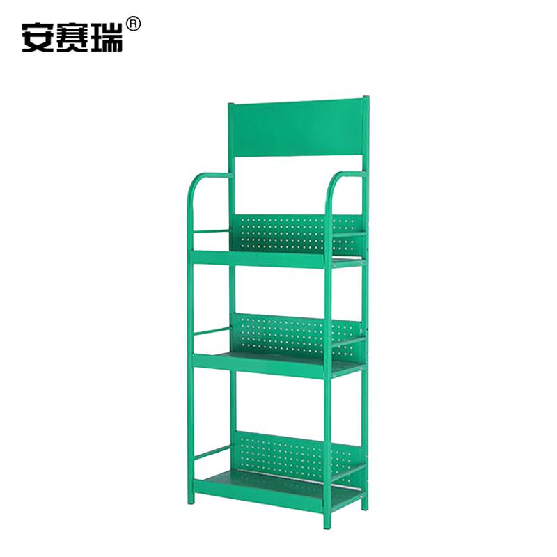 安赛瑞 28385 轻型小货架 配件展示架 三层 绿色按个销售