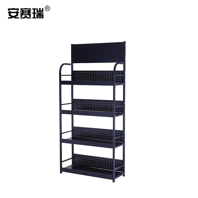 安赛瑞 28387 轻型小货架 配件展示架 四层 黑色按个销售
