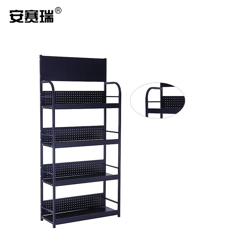安赛瑞 28387 轻型小货架 配件展示架 四层 黑色按个销售