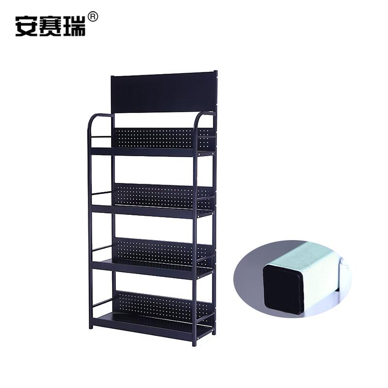 安赛瑞 28387 轻型小货架 配件展示架 四层 黑色按个销售