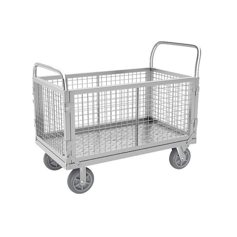 安赛瑞 2C00012 全折叠围栏网格手推车 100×60cm5寸TPR轮按辆销售