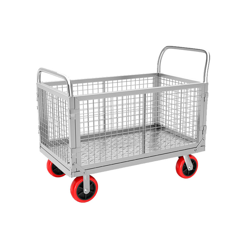安赛瑞 2C00016 全折叠围栏网格手推车 100×60cm6寸聚氨酯刹车轮按（辆）销售