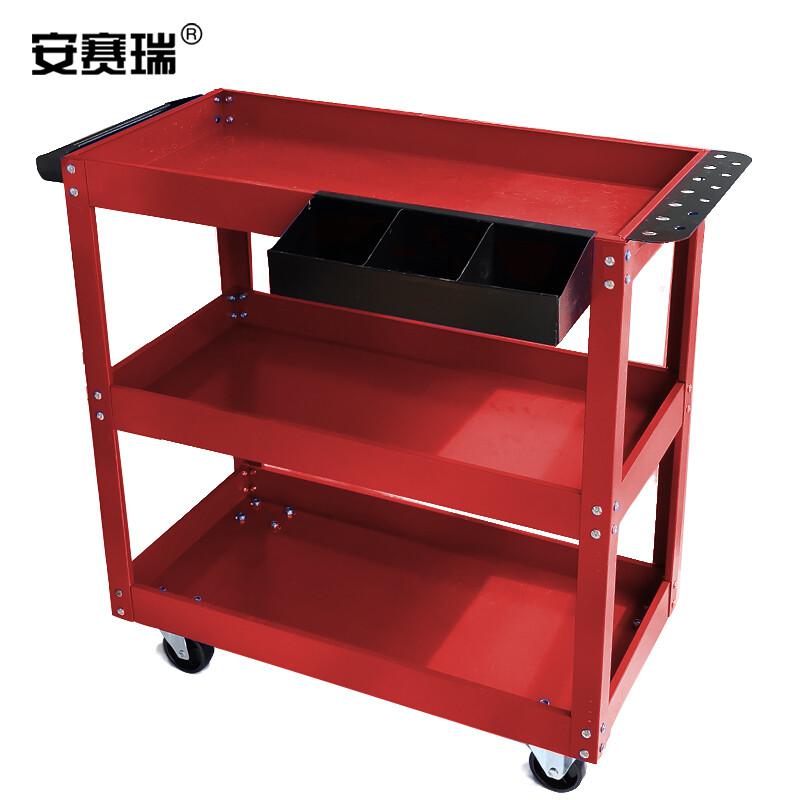 安赛瑞 400051 三层工具车 77×35.7×70cm 200kg 红色（带挂板待螺丝盒）按（辆）销售