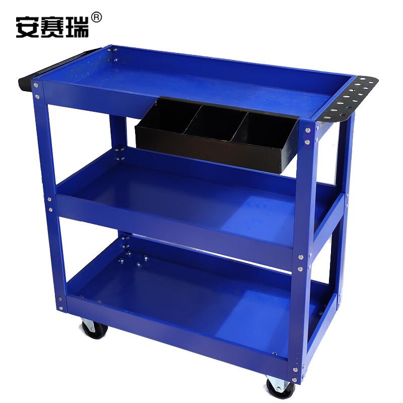 安赛瑞 400052 三层工具车 77×35.7×70cm 200kg 蓝色(带挂板待螺丝盒)按辆销售 安赛瑞 400052 三层工具车 77×35.7×70cm 200kg 蓝色(带挂板待螺丝盒)按辆销售