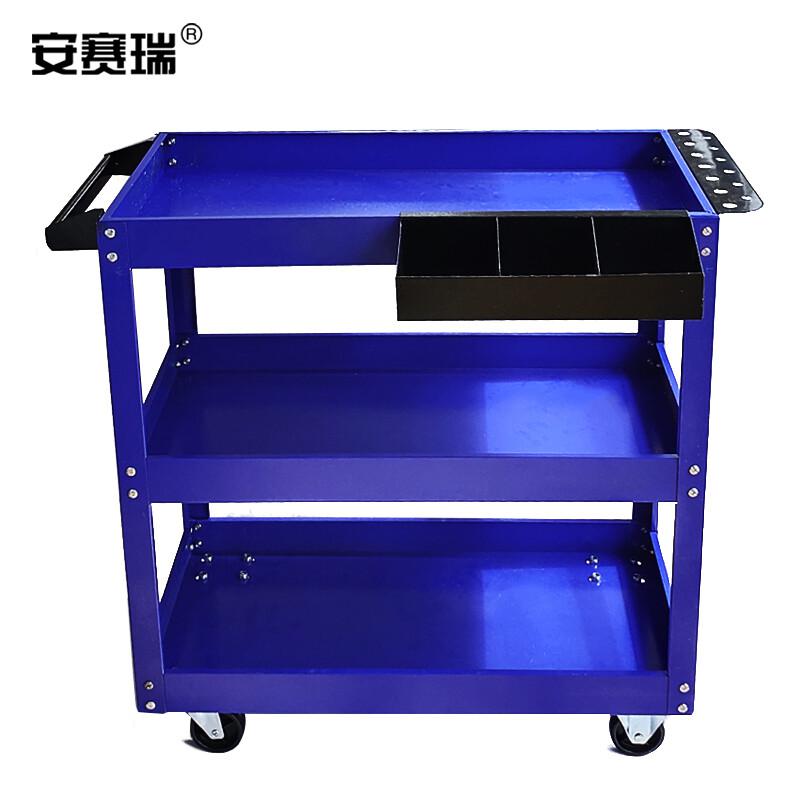 安赛瑞 400052 三层工具车 77×35.7×70cm 200kg 蓝色(带挂板待螺丝盒)按辆销售 安赛瑞 400052 三层工具车 77×35.7×70cm 200kg 蓝色(带挂板待螺丝盒)按辆销售