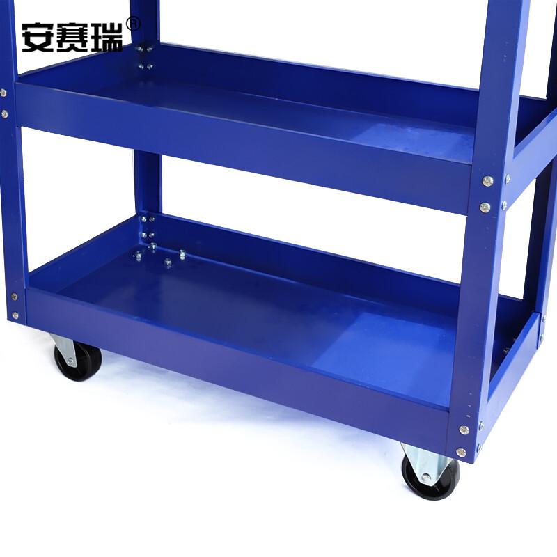 安赛瑞 400052 三层工具车 77×35.7×70cm 200kg 蓝色(带挂板待螺丝盒)按辆销售 安赛瑞 400052 三层工具车 77×35.7×70cm 200kg 蓝色(带挂板待螺丝盒)按辆销售
