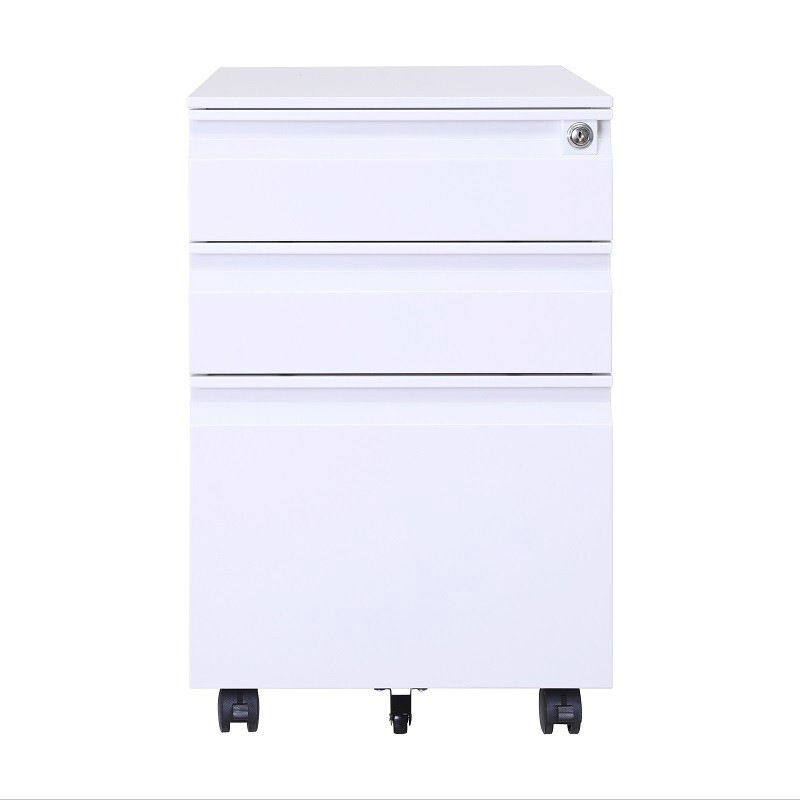 臻远 ZY-HDG-06 钢制活动柜 鹅颈拉手白色钥匙锁 390*500*600按台销售