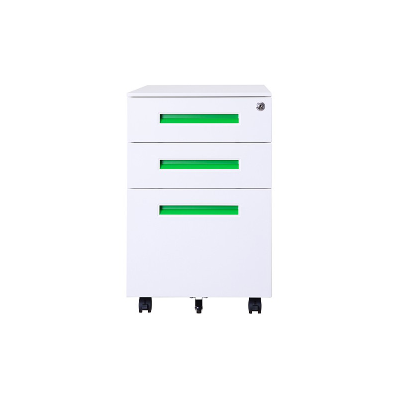 臻远 ZY-HDG-13 钢制活动柜 绿色拉手白色钥匙锁 390*500*600按台销售