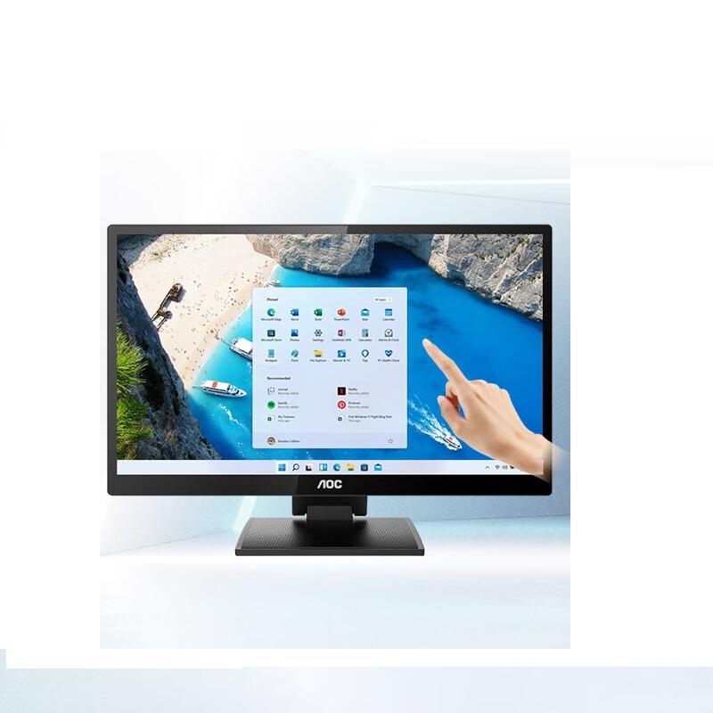 AOC 24P2T 液晶显示器 23.8英寸 黑色 触控 黑色按台销售