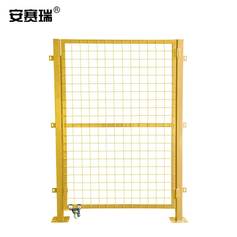 安赛瑞 200642 加厚工厂围栏铁丝网 高2宽1.5m单开门 1套含轮 黄色 5个起订按（个）销售