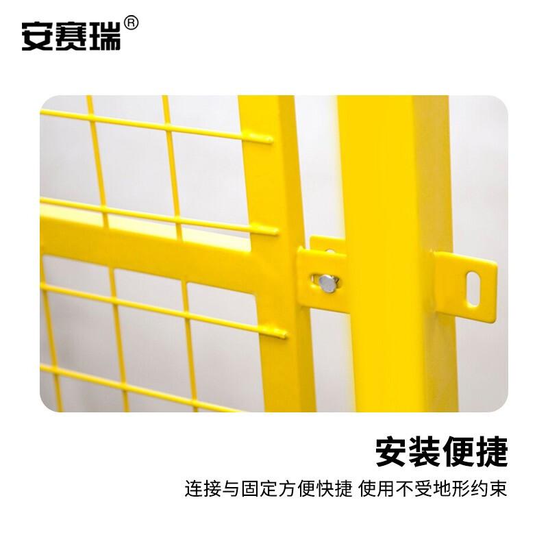 安赛瑞 200642 加厚工厂围栏铁丝网 高2宽1.5m单开门 1套含轮 黄色 5个起订按（个）销售