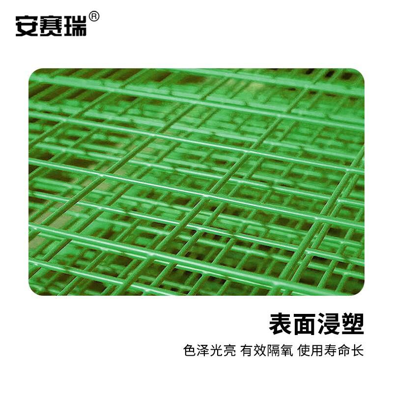 安赛瑞 200651 加厚工厂围栏铁丝网 高2宽1m单开门 1套含轮 绿色按个销售