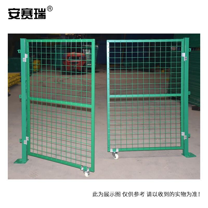 安赛瑞 200651 加厚工厂围栏铁丝网 高2宽1m单开门 1套含轮 绿色按个销售