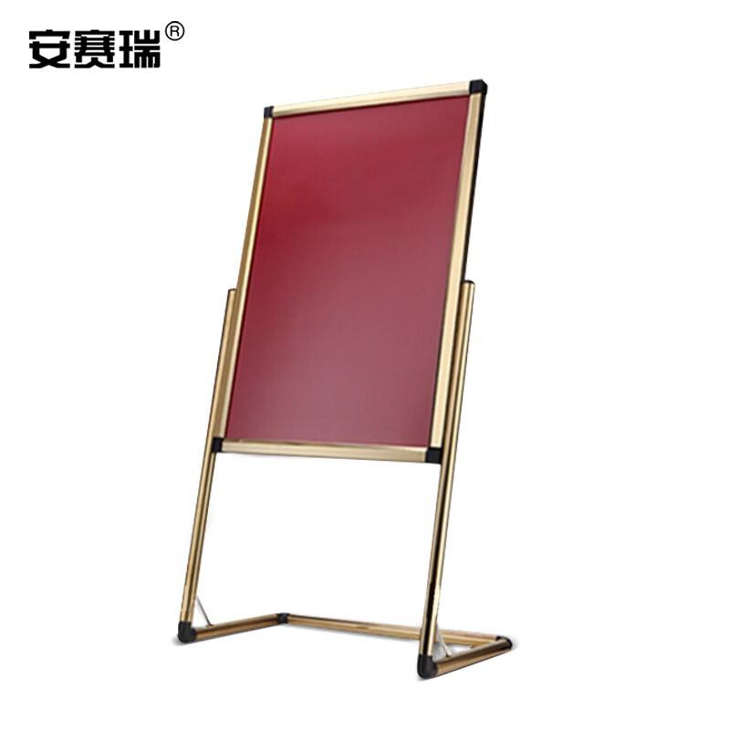 安赛瑞 13576 不锈钢L型展示架 60×80cm 钛金色按个销售