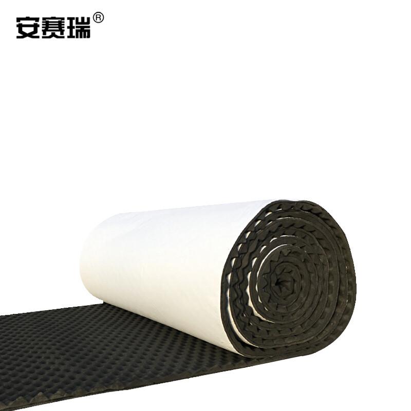 安赛瑞 25023 凹凸隔音防水棉自粘保温 厚3cm 1x10m 黑色按卷销售