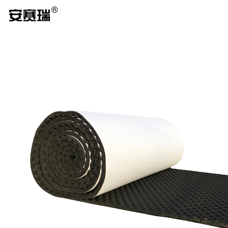 安赛瑞 25023 凹凸隔音防水棉自粘保温 厚3cm 1x10m 黑色按卷销售