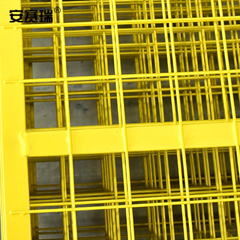 安赛瑞 25205 隔断网铁丝网防护网 2×3m 一张网一根柱 黄色 5套起订按（套）销售