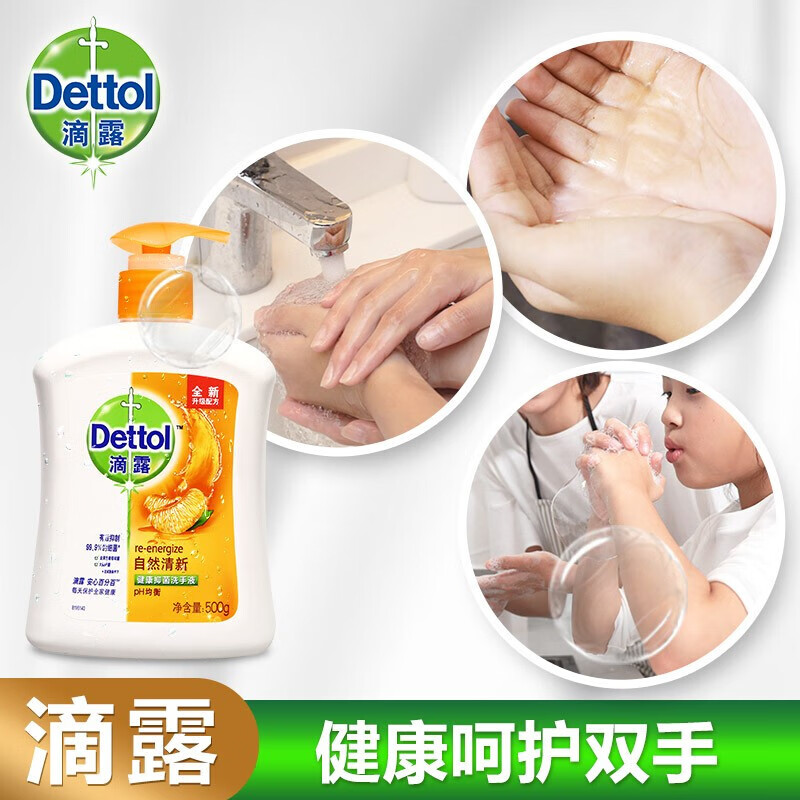 滴露 抑菌 洗手液自然清新 500g按（瓶）销售