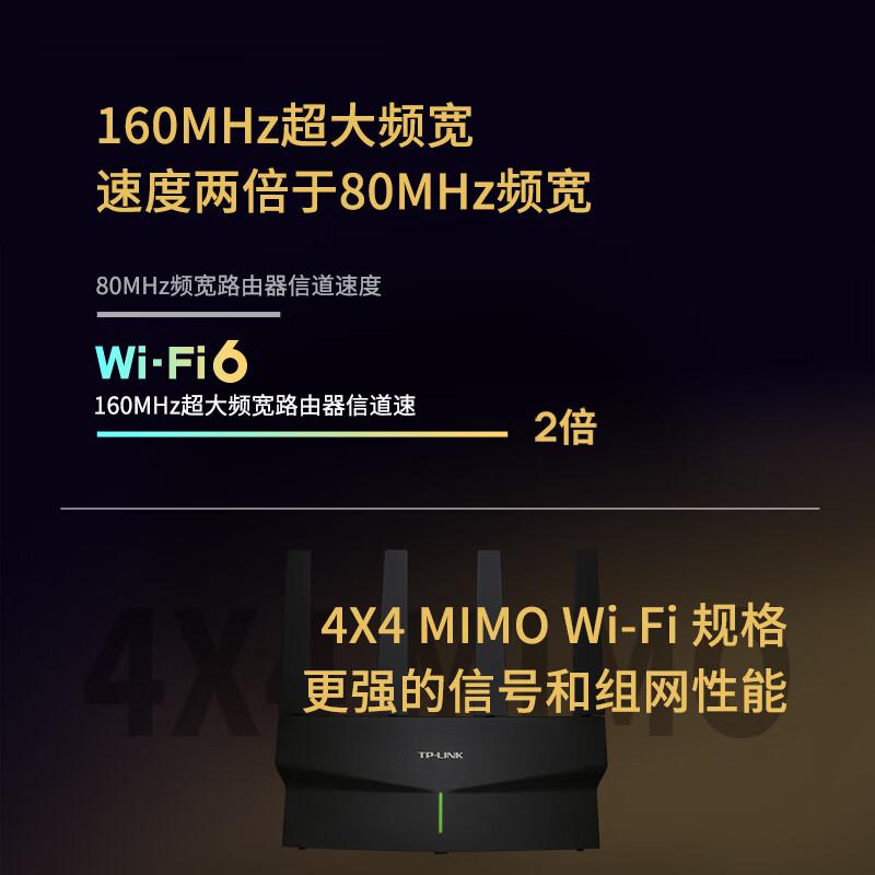 TP-LINK TL-XDR5410易展版 双频千兆无线路由器 AX5400Wi-Fi 6 黑色按个销售