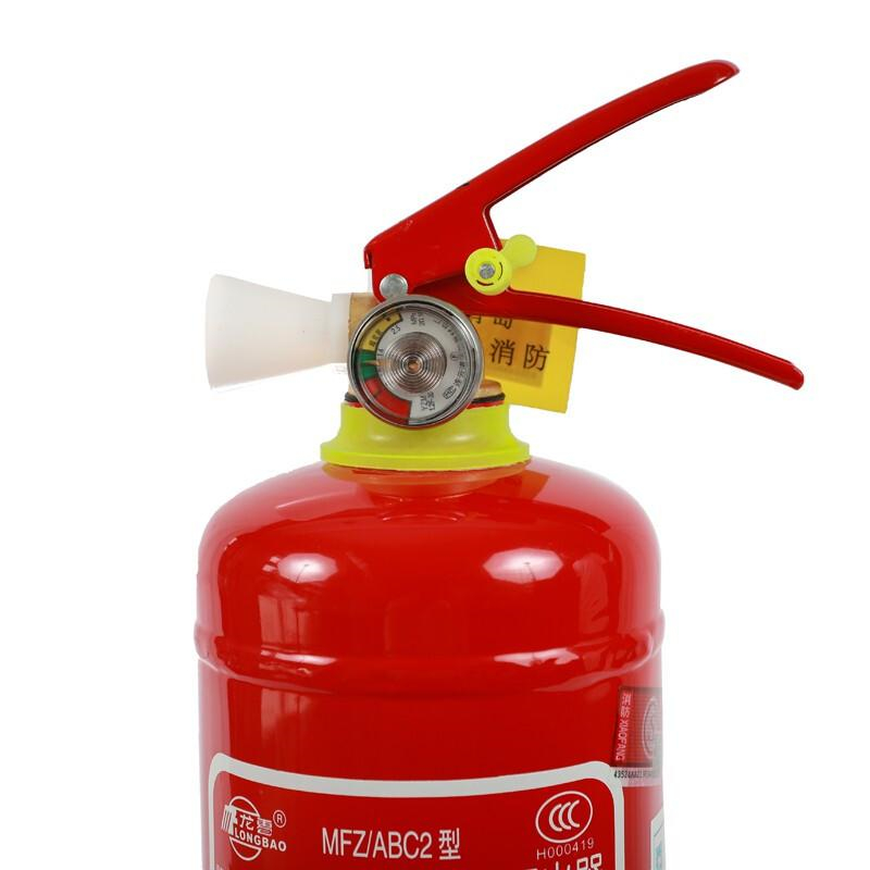 龙雹 MFZ/ABC2 陆用手提式干粉灭火器 2kg 灭火级别：1A 21B 15具起订按具销售