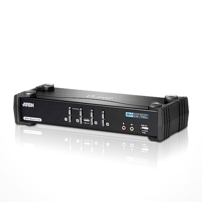 宏正 CS1784A KVM多电脑切换器 4口USB/DVI双通道多电脑按台销售