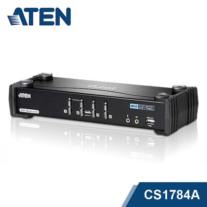 宏正 CS1784A KVM多电脑切换器 4口USB/DVI双通道多电脑按台销售