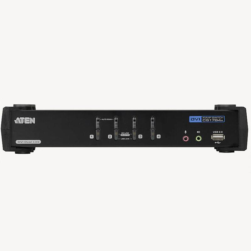 宏正 CS1784A KVM多电脑切换器 4口USB/DVI双通道多电脑按台销售
