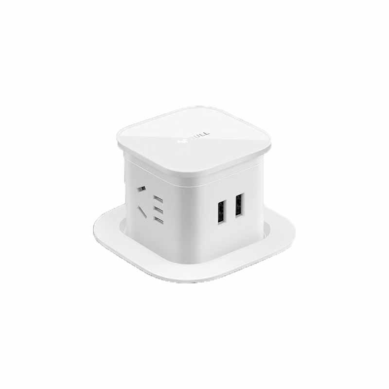 公牛 GN-SQ103U 升降气动嵌入式插座 3位五孔+2USB 1.5米 白色按个销售