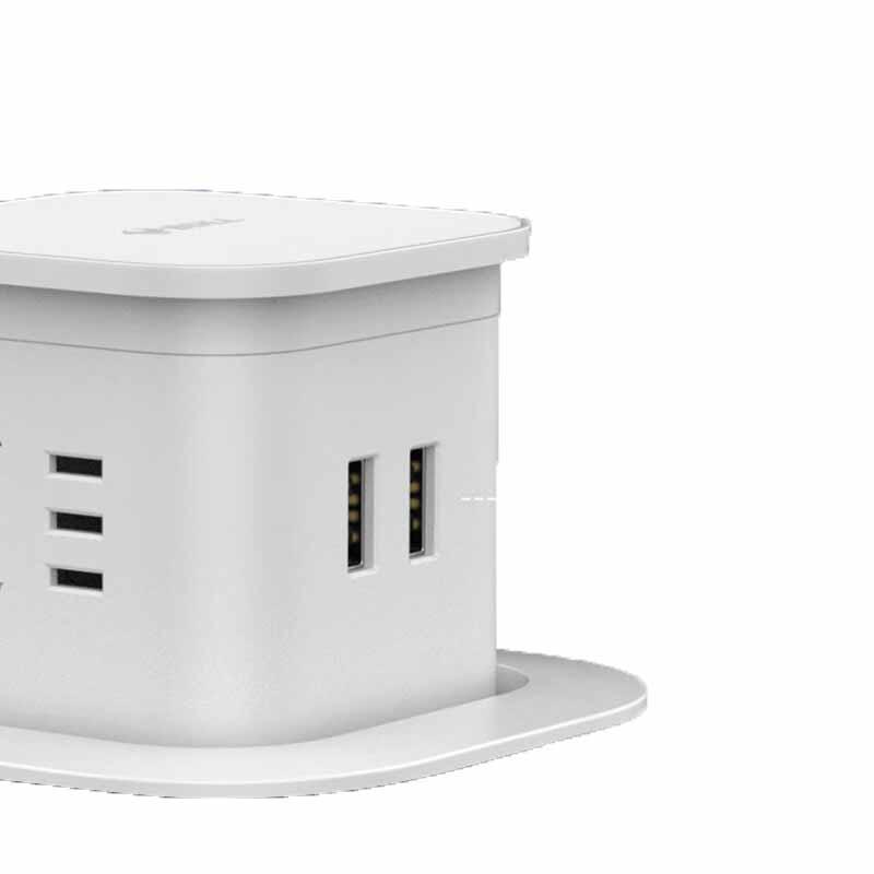 公牛 GN-SQ103U 升降气动嵌入式插座 3位五孔+2USB 1.5米 白色按个销售
