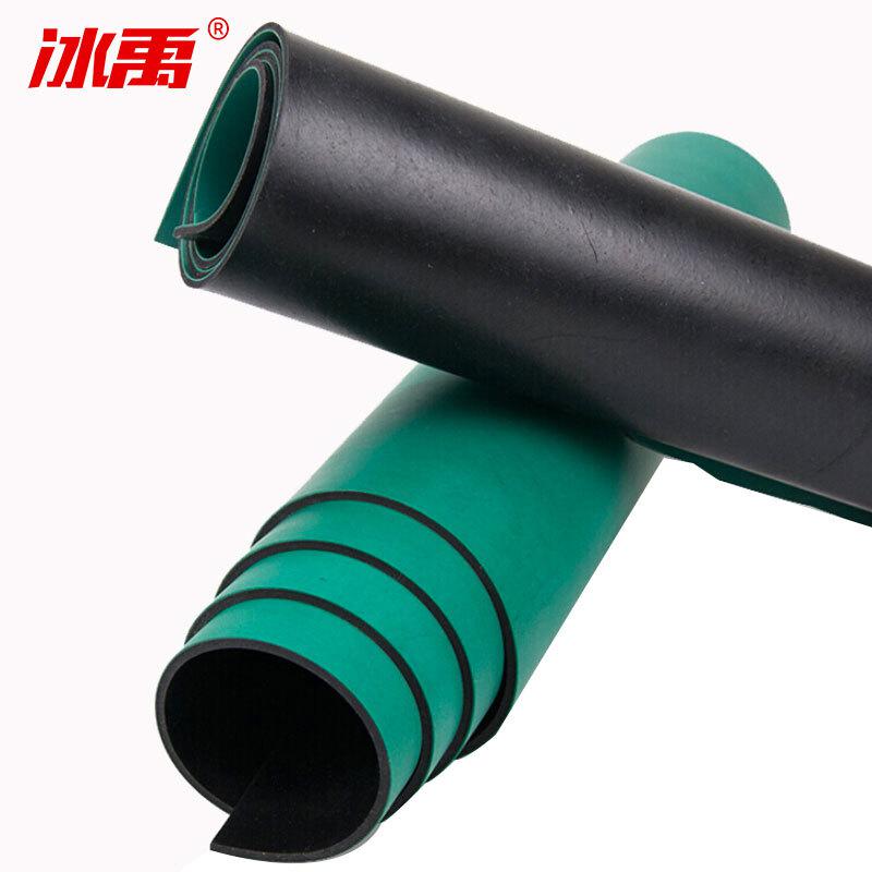 冰禹 BY-2347 防静电台垫 橡胶垫 绿色耐高温工作桌垫 橡胶板 静电台布 1m*1m*2mm按张销售