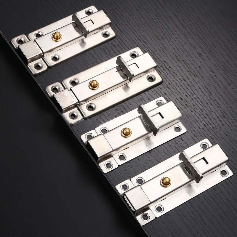 捷诺立（JNL） N49795 不锈钢弹簧插销 3寸手动（反边）配螺丝按（个）销售