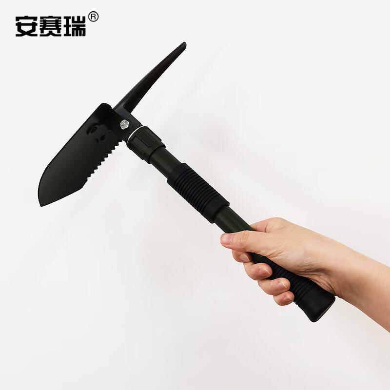 安赛瑞 310094 多功能折叠铲 迷你铁锹折叠铲子按把销售