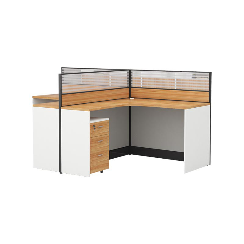 悦山  L型屏风卡座桌子 2人位 2400*1400*1100按组销售