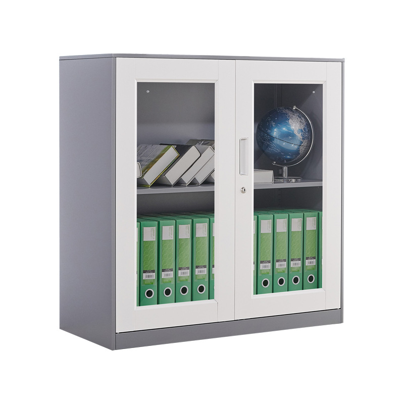 企诺 QNGa19FO-06LPA-2 文件柜档案柜加厚 玻璃矮柜 900*400*925mm按个销售