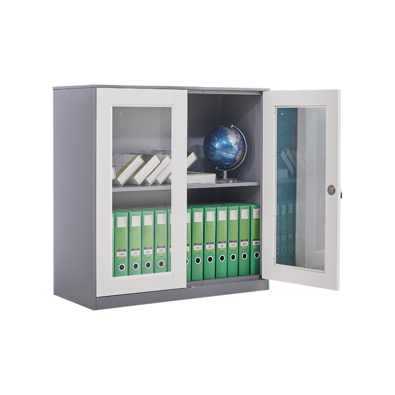 企诺 QNGa19FO-06LPA-2 文件柜档案柜加厚 玻璃矮柜 900*400*925mm按个销售