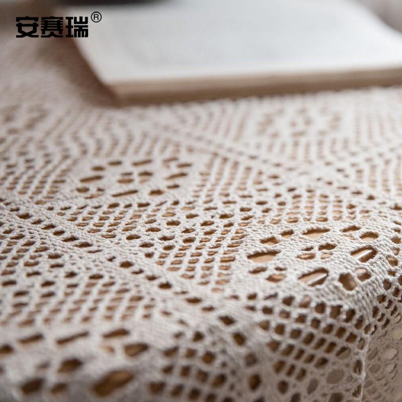 安赛瑞 7E00038 蕾丝镂空桌垫 60*60cm 米白色按（个）销售