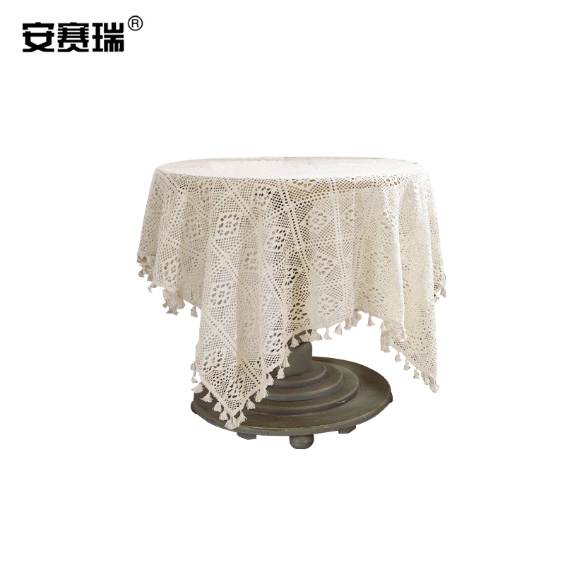 安赛瑞 7E00042 蕾丝镂空桌垫 140*180cm 米白色按（个）销售
