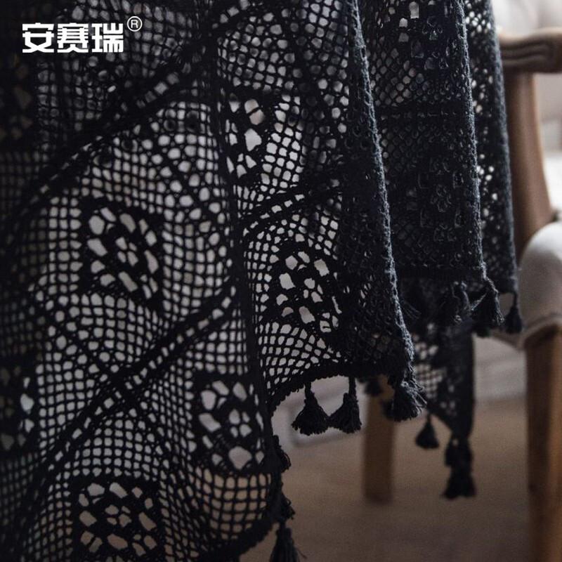 安赛瑞 7E00053 蕾丝镂空桌垫 140*220cm 黑色按（个）销售