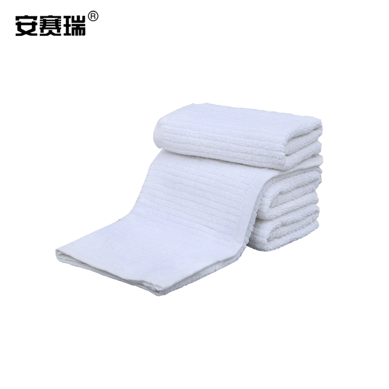 安赛瑞 7A00117 竖条纹白毛巾 33×78cm  （5条装）按（包）销售