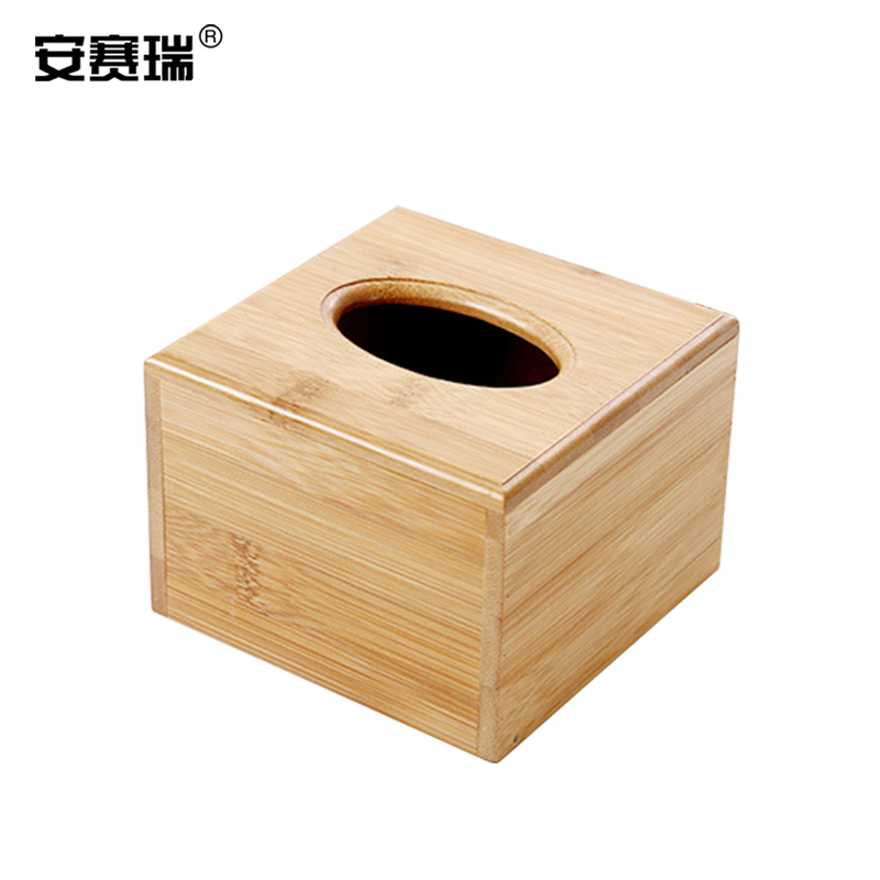 安赛瑞 7D00016 竹木下翻盖抽纸盒 120×120×80mm按（个）销售