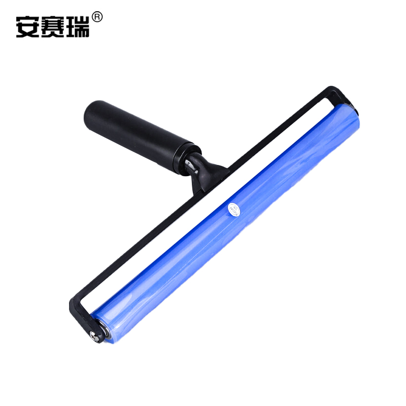 安赛瑞 7C00046 蓝色粘尘硅胶滚轮 30cm  黑色塑料柄按（个）销售