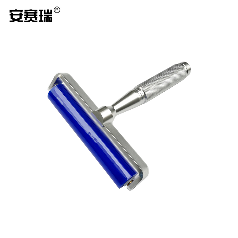 安赛瑞 7C00049 蓝色粘尘硅胶滚轮 15cm  全铝柄按（个）销售