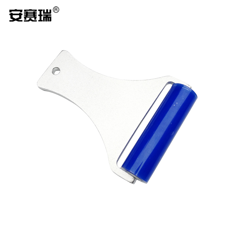 安赛瑞 7C00055 蓝色粘尘硅胶滚轮 7cm  铝片架按（个）销售