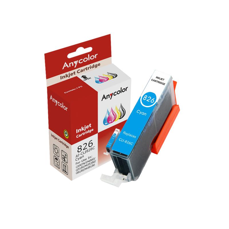 欣彩 AI-CLI826C 墨盒 500页 青色 适用佳能IX6580 IP4980 IP4880 G5180 MG8180 MG6280 MX898按个销售