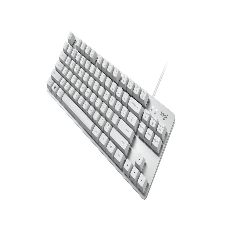罗技 K835 TKL 有线键盘 TC青轴 白色按个销售